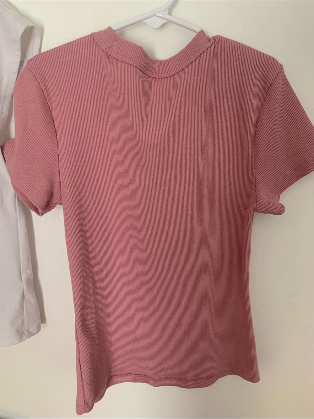 Old Navy Dusty Rose Ribbed Short-Sleeve Tee